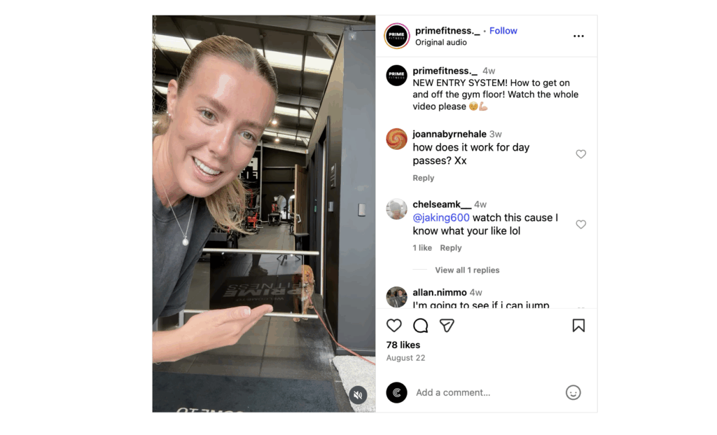 New Gym Door Entry System