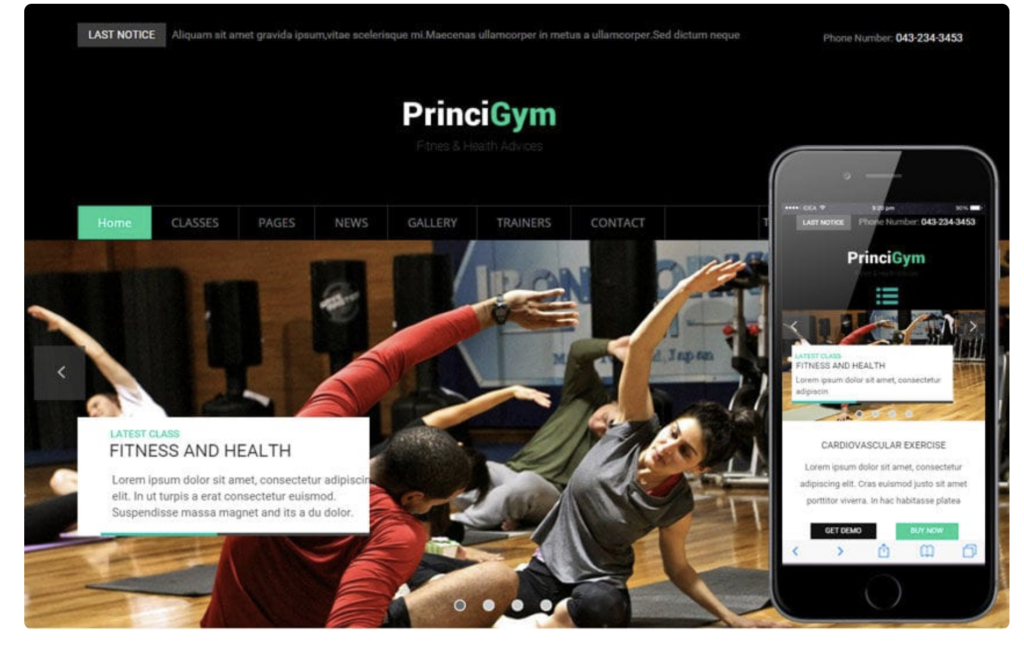 Princi Gym a Sports Category Flat Bootstrap Responsive Web Template