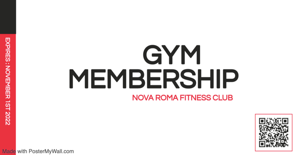 PMW Gym Membership Card Template