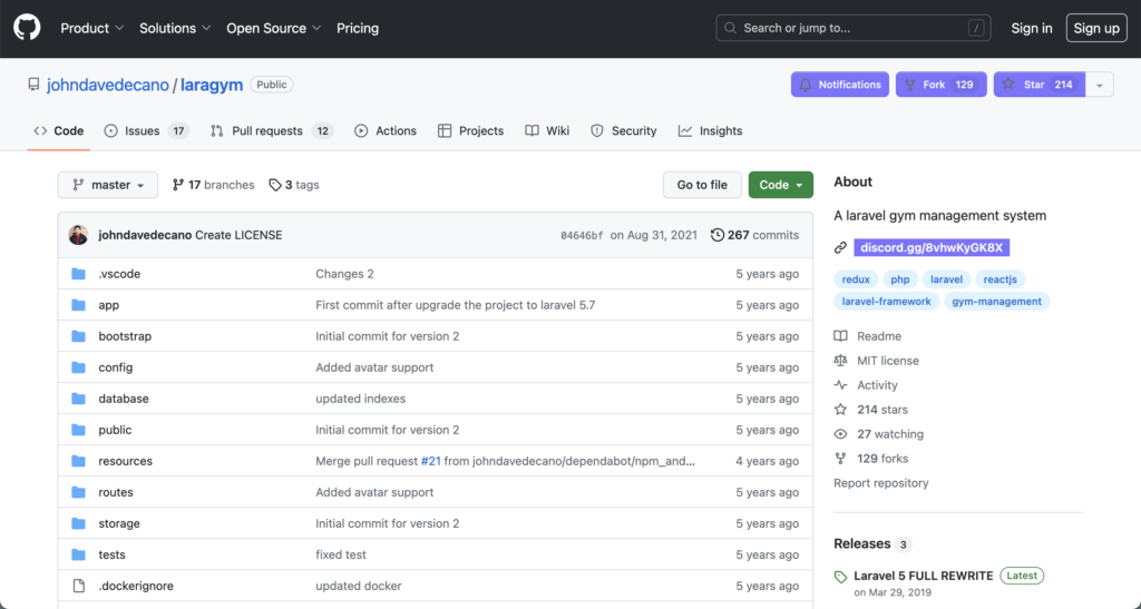 Laragym Open Source Gym Management Software
