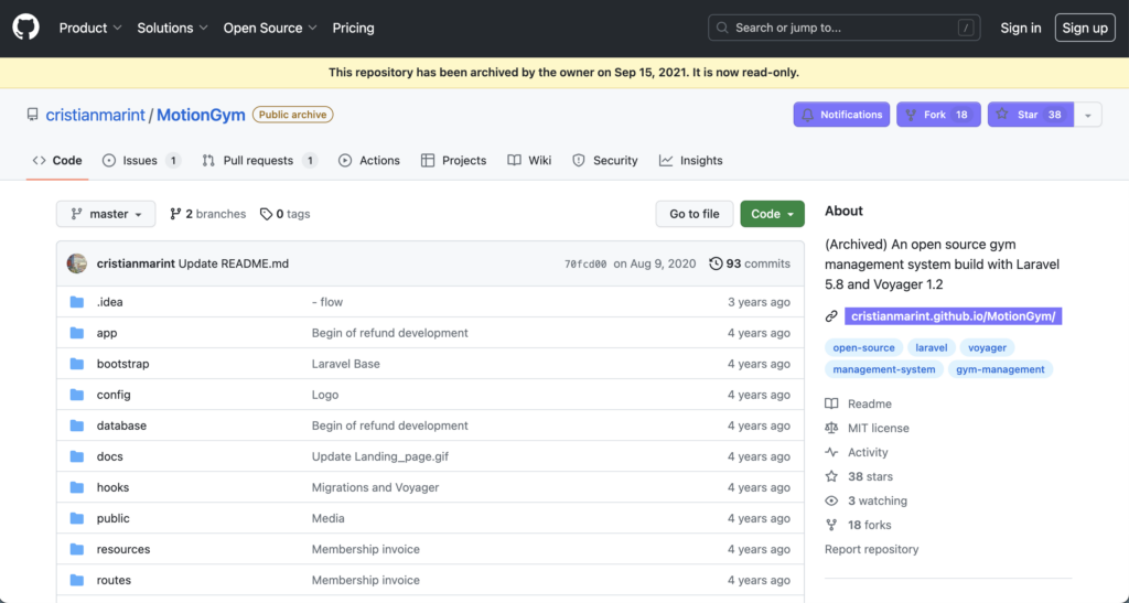 Motion Gym Open Source Gym Management Software