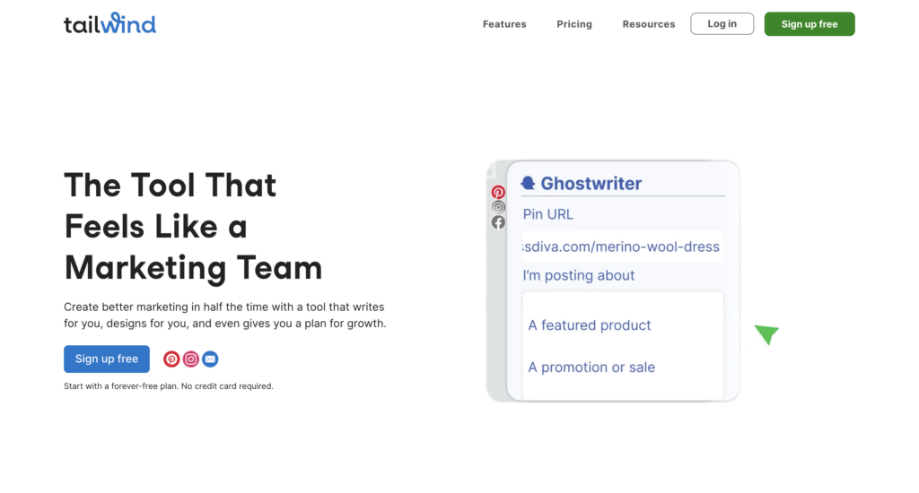 Tailwind Social Media Management for Gyms