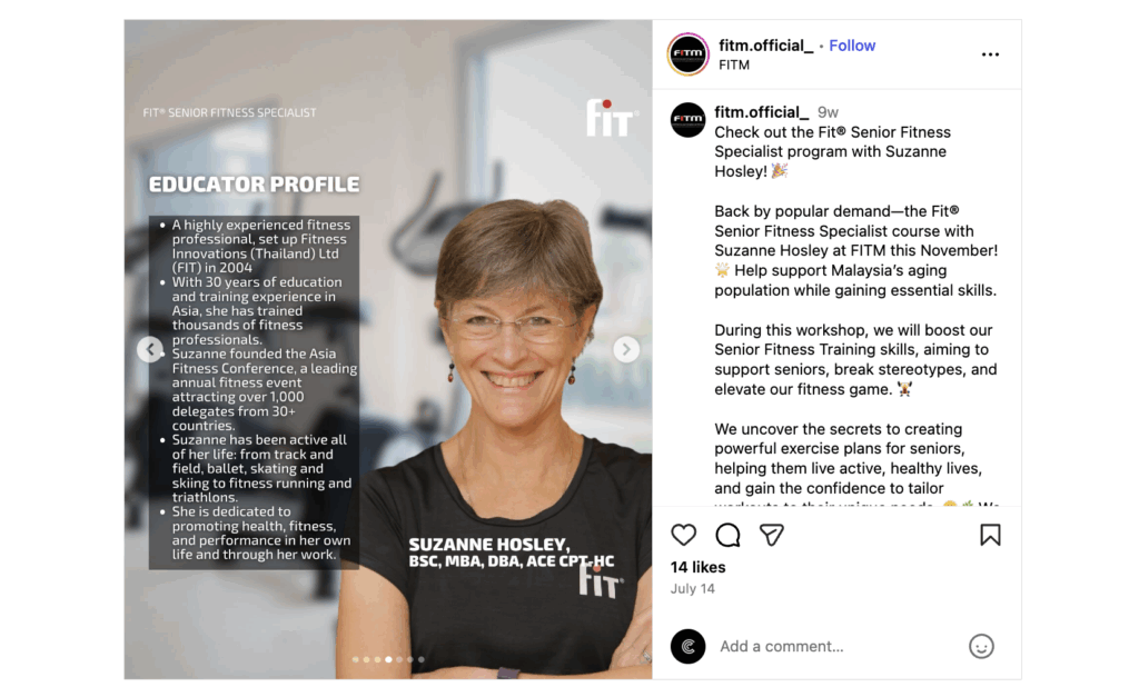 Senior Certified Personal Trainer