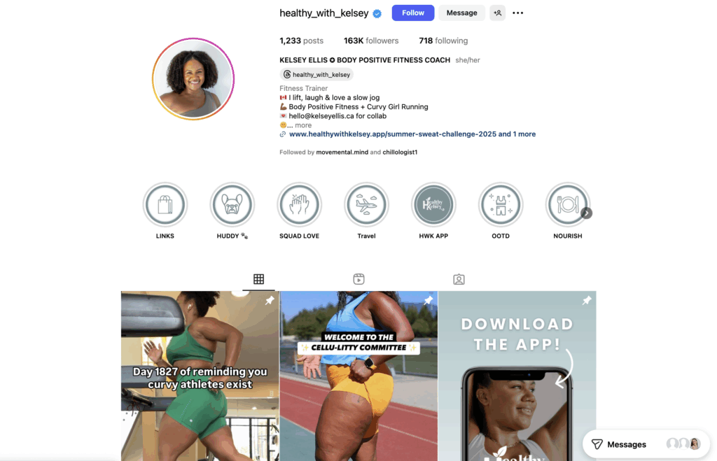 Healthy with Kelsey Body Positive Personal Trainer