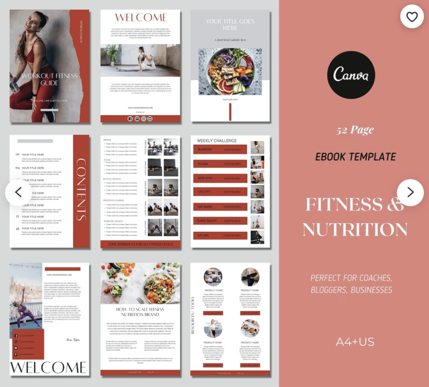 Fitness and Nutrition eBook Template