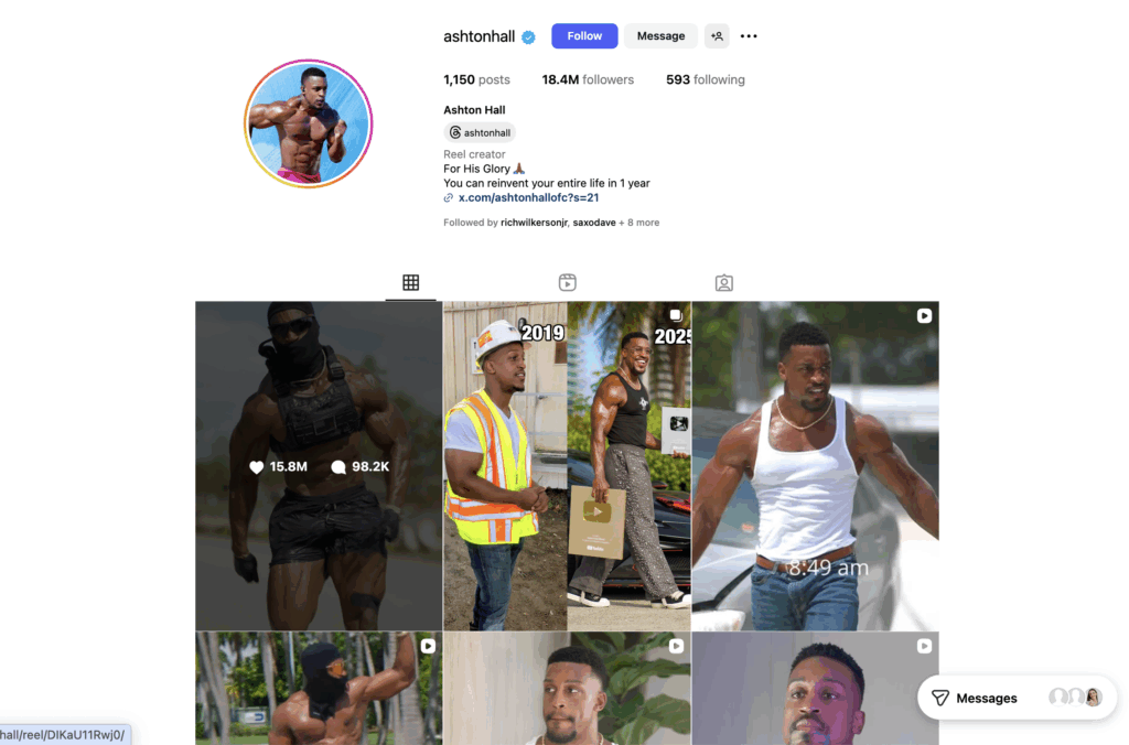 Ashton Hall Instagram