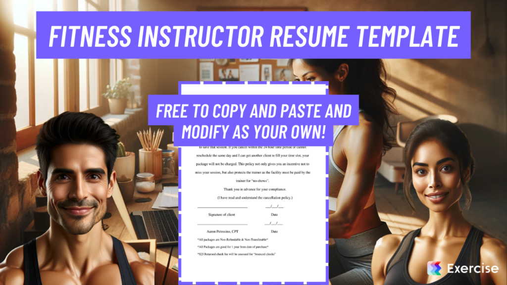 Fitness Instructor Resume Template