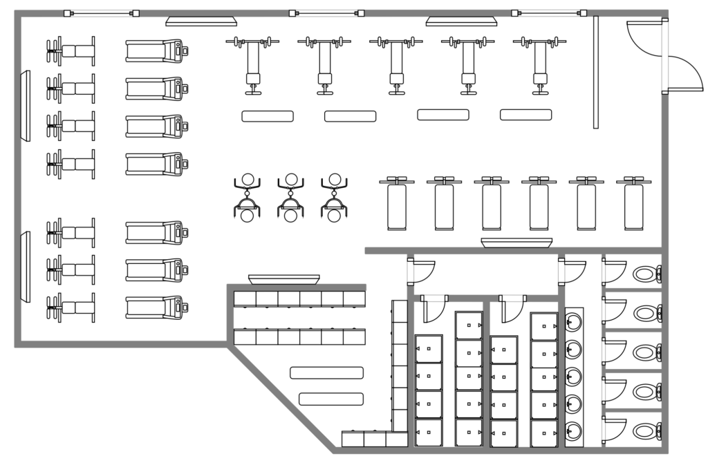 Gym Floor Plan Design Template