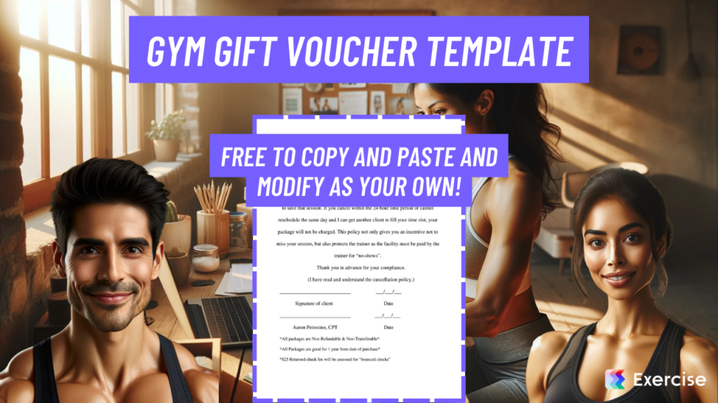 Gym Gift Voucher Template