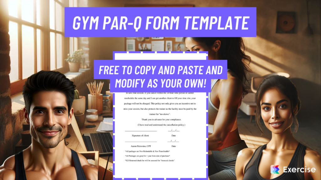 Gym PAR-Q Form Template
