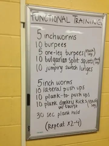Gym Whiteboard Workout
