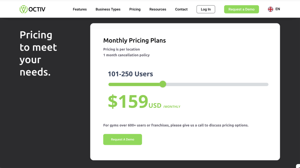 Octiv Pricing 2