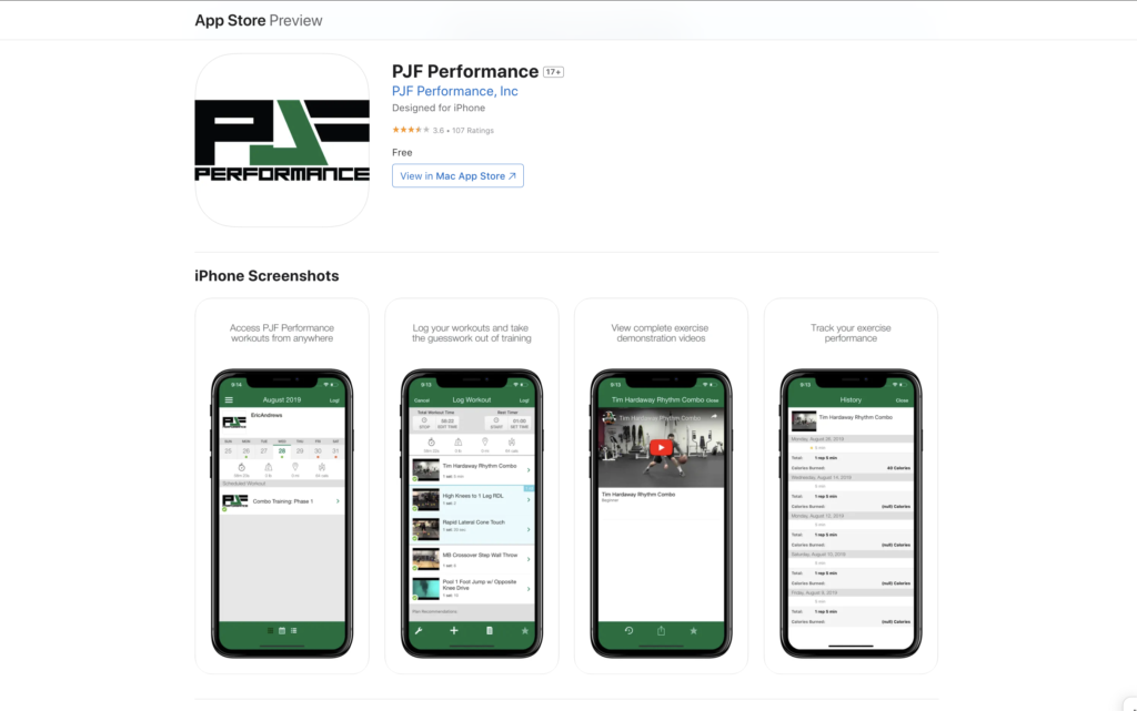 PJF Performance App Store