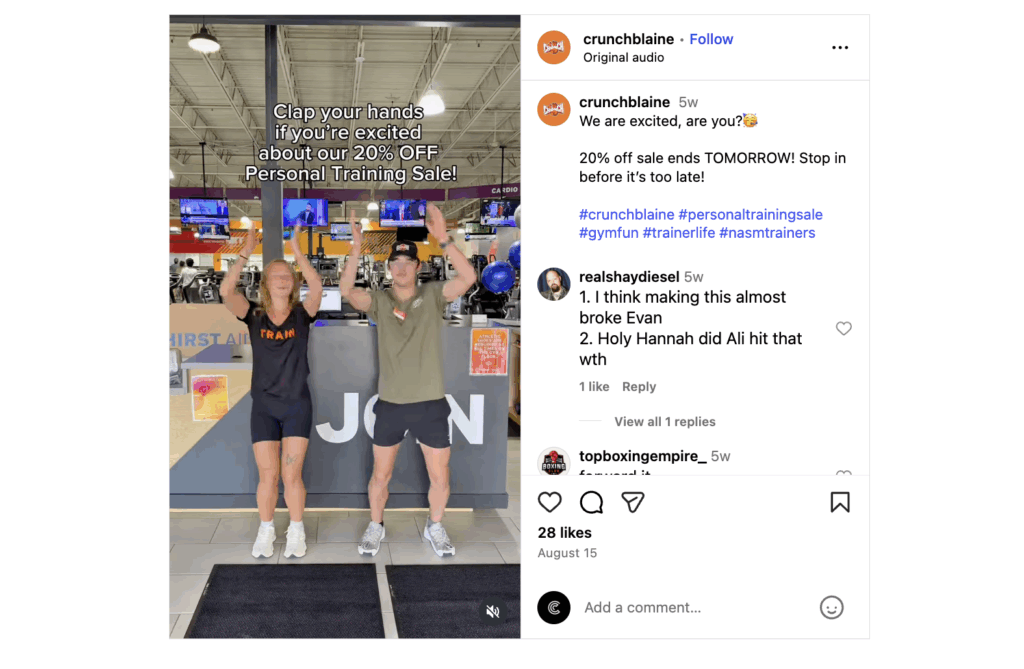 Personal Training Sale