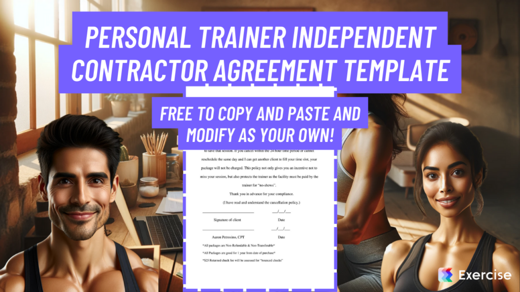 Personal Trainer Independent Contractor Agreement Template