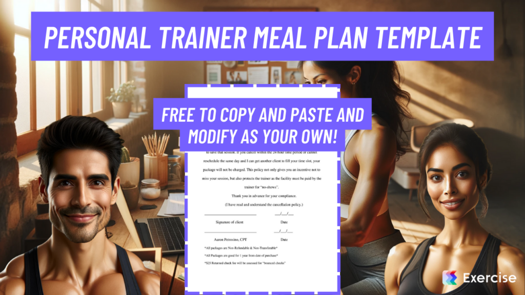 Personal Trainer Meal Plan Template