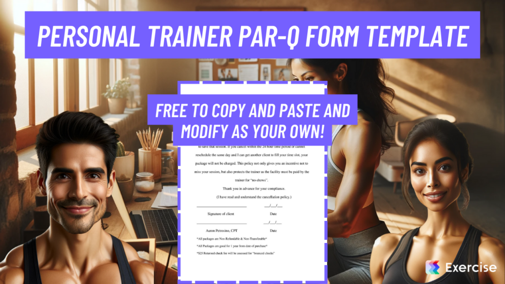 Personal Trainer PAR-Q Form Template