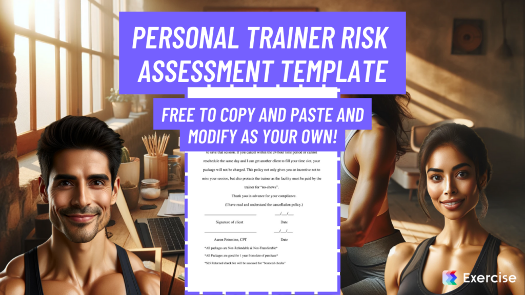 Personal Trainer Risk Assessment Template