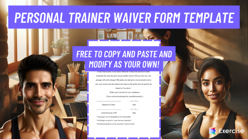 Personal Trainer Waiver Form Template