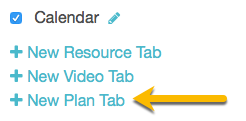 add new plan tab