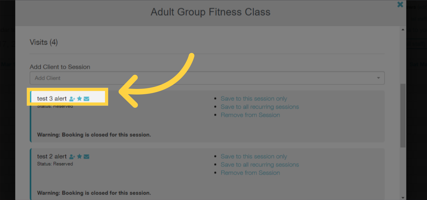 Verify Alerts are Hidden in Sessions