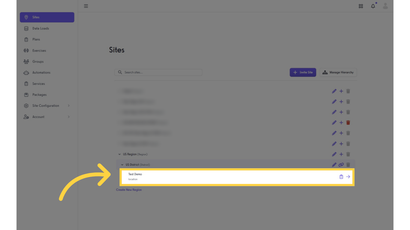 Newly created child platform.