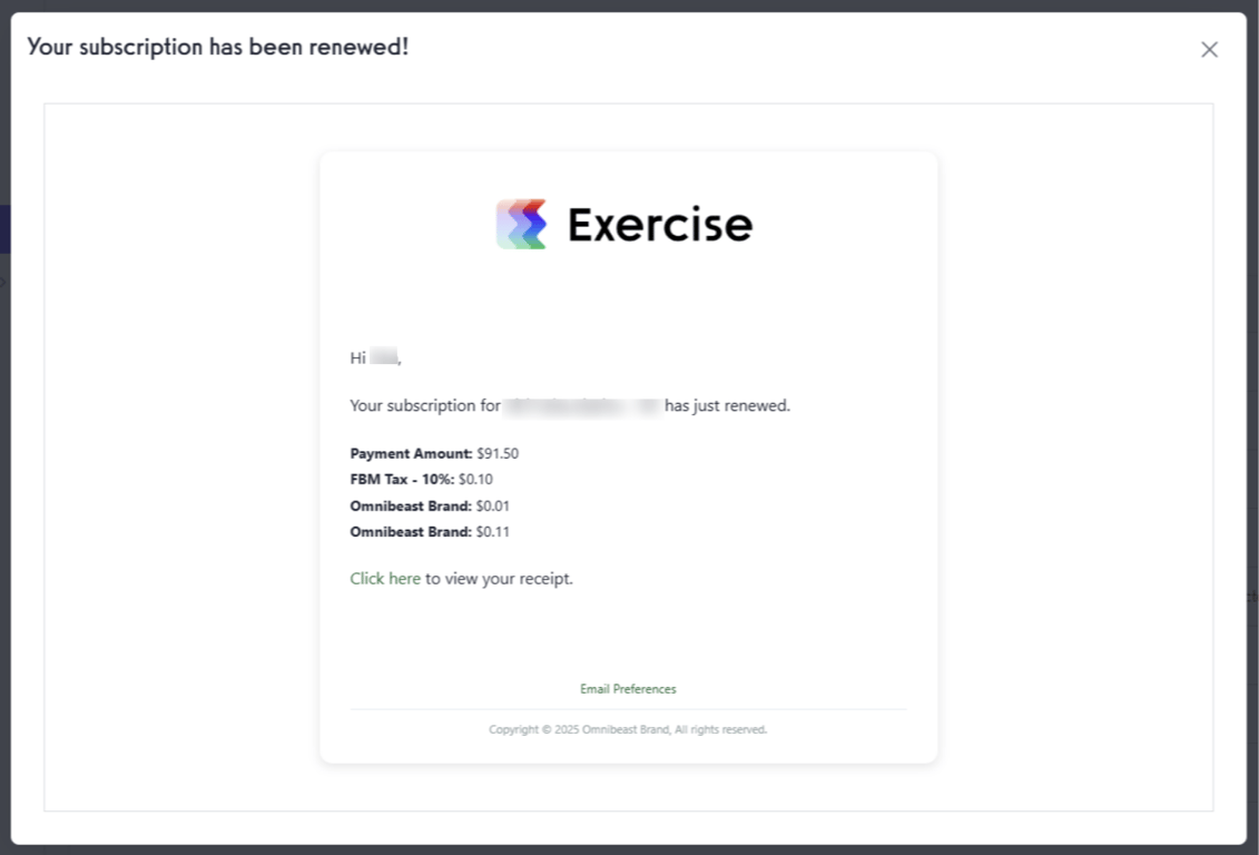 Subscription Renewal