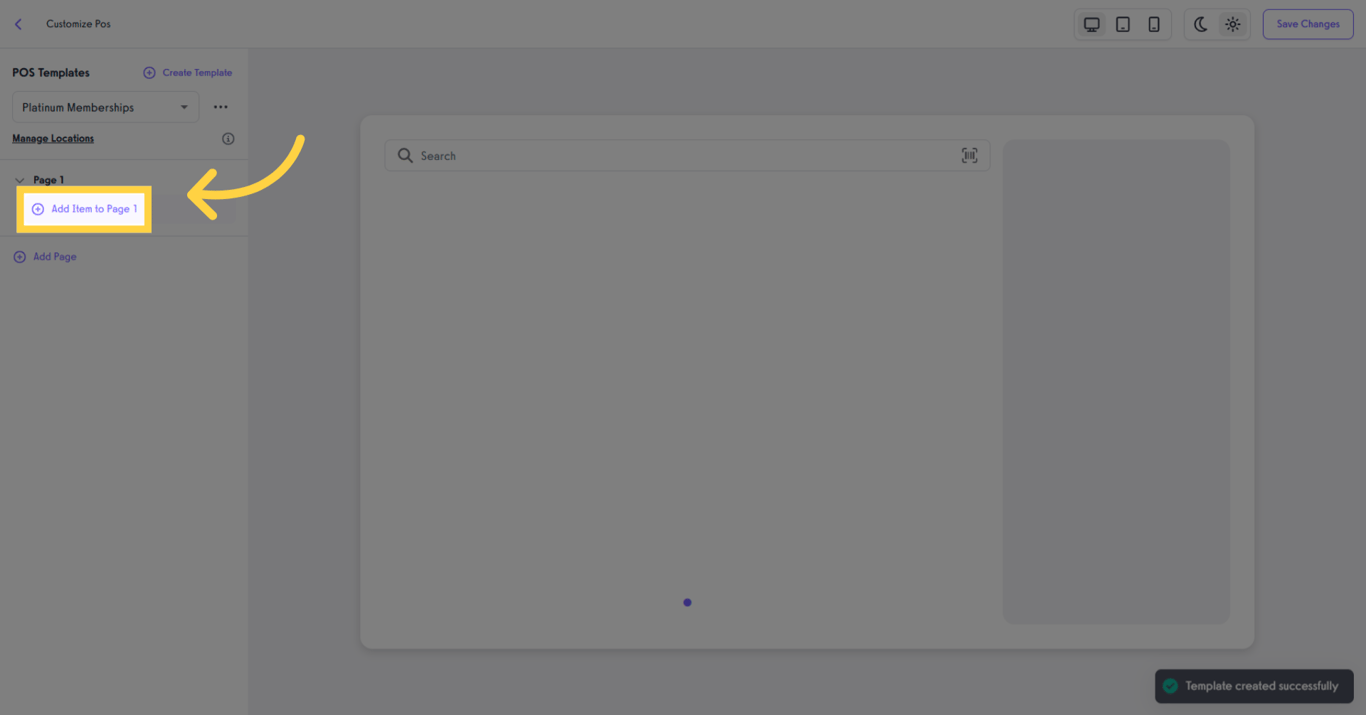 Screenshot showing the Add Page and Add Item options.
