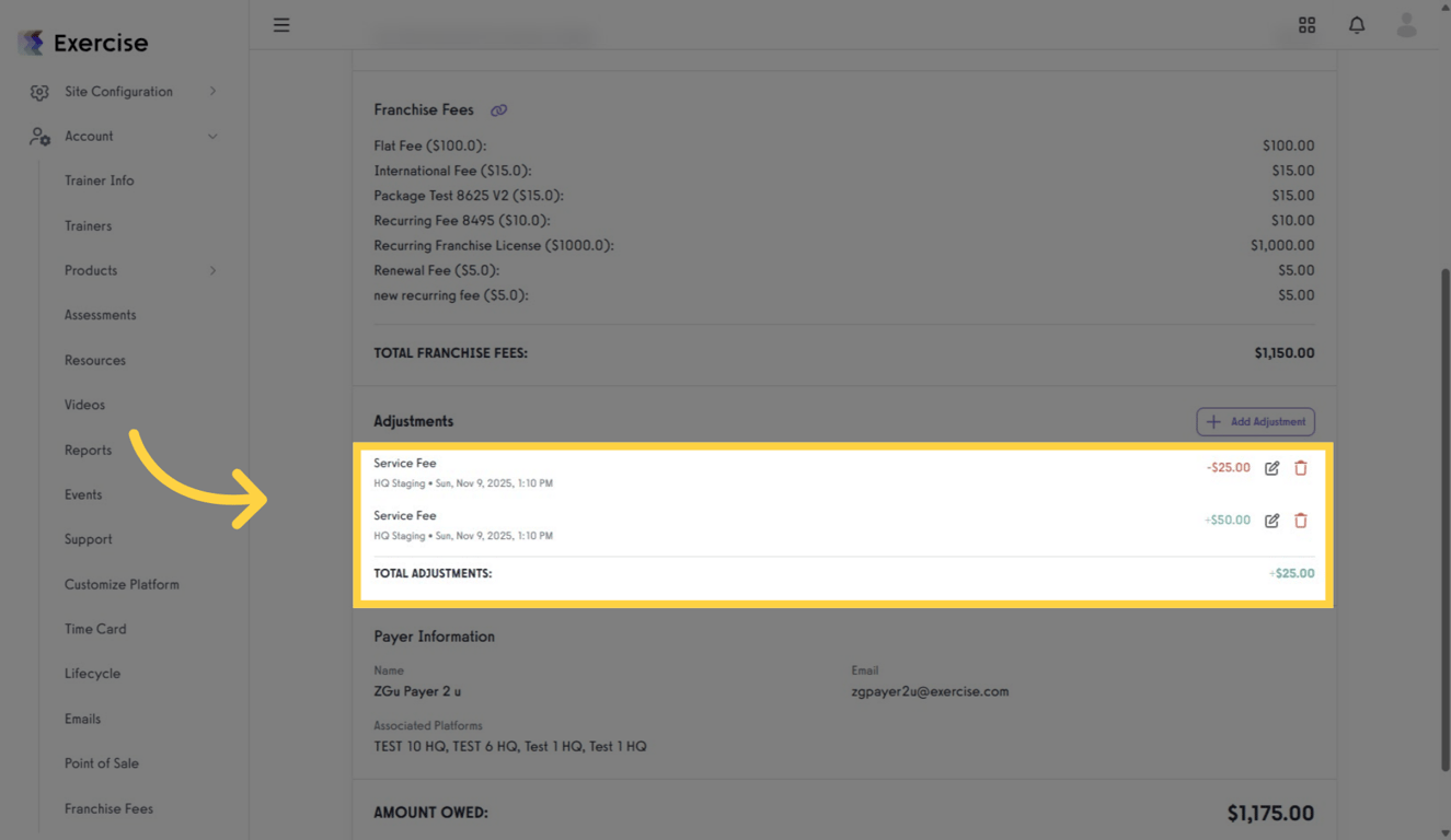 Review Adjustments Before Payout Starts
