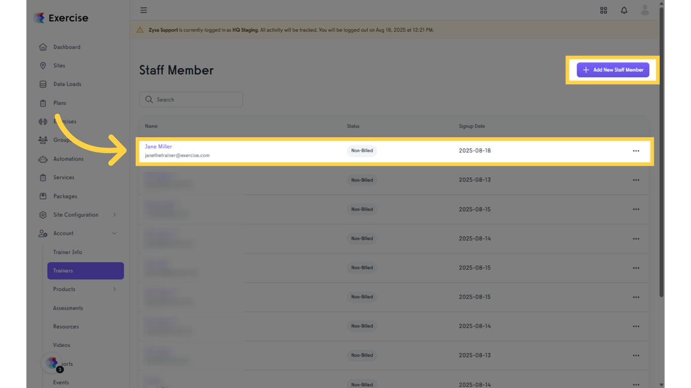 Edit or Add New Staff Member
