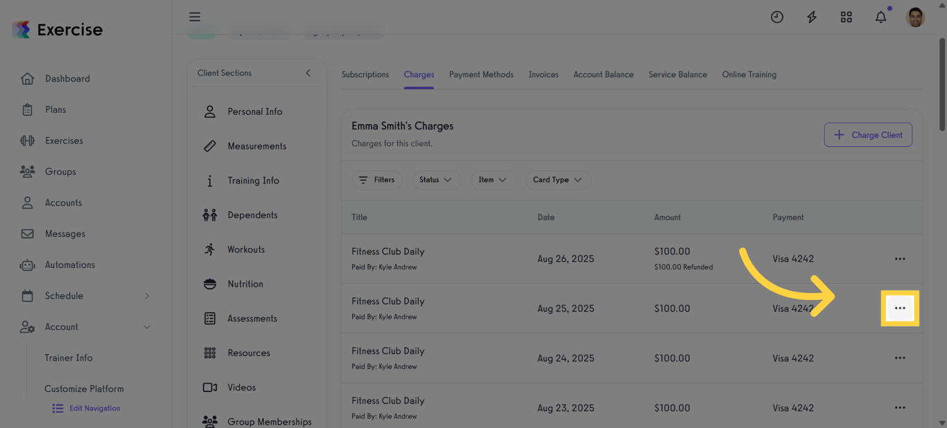 Click three-dot menu