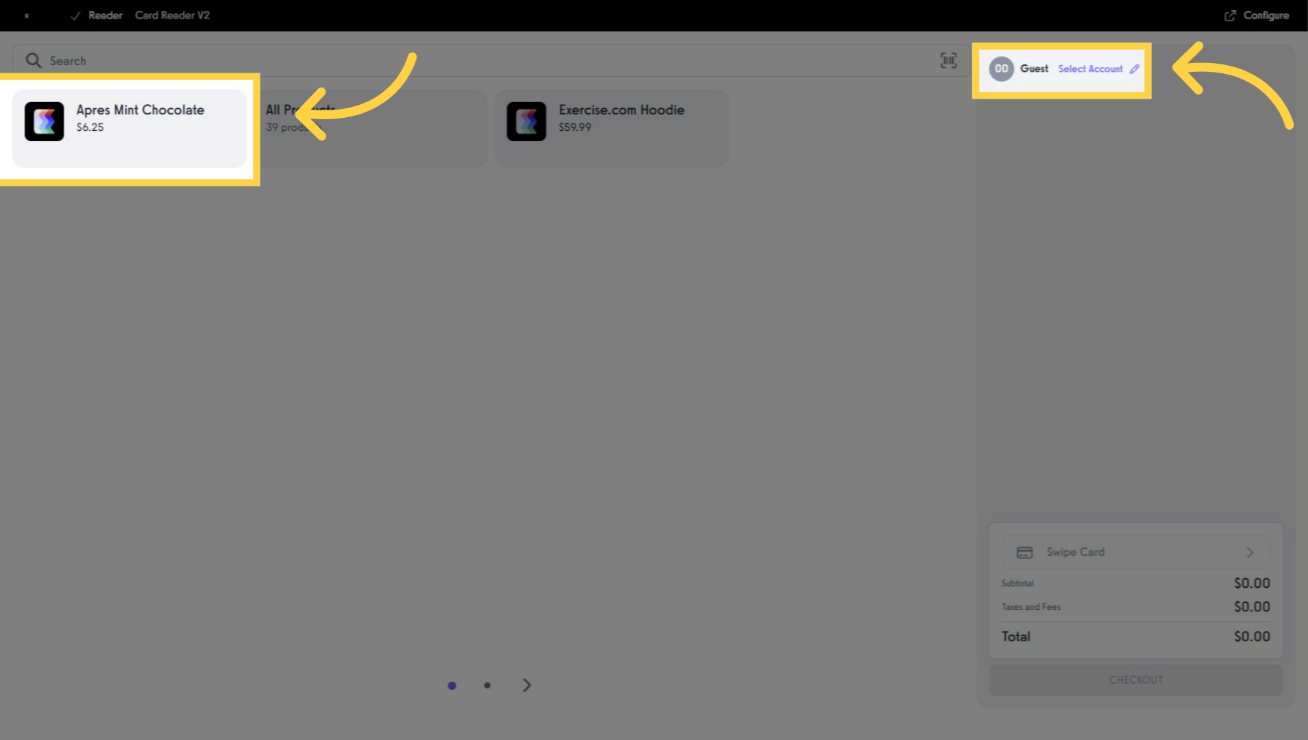 Select a product variant from tiles