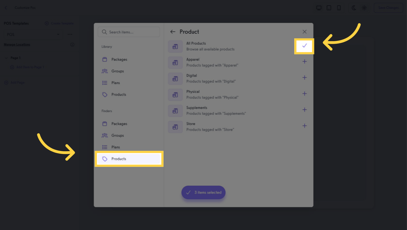 Add products using Finders