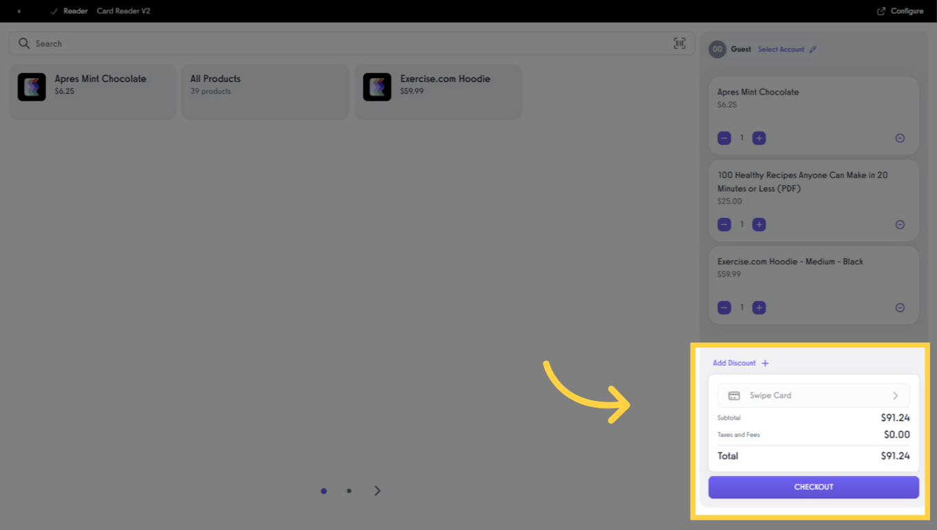 Guest checkout with discount option